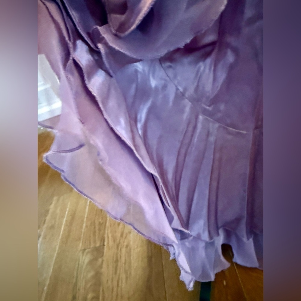 Urban Girl Nites Lavender Satin Dress size 11/12 Cocktail Prom - Picture 13 of 15